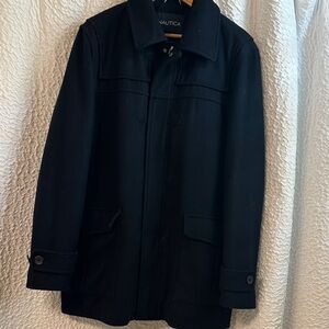 Nautica Men's Classic Black Pea Coat